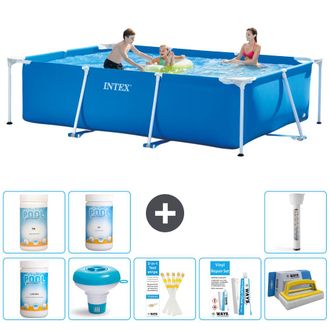 Intex Piscina Con Estructura Rectangular - 300x200x75 Cm - 7-piezas S43209