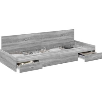 vidaXL Estructura De Cama Gris Sonoma 80 X 200 Cm Madera Contrachapada Vidaxl