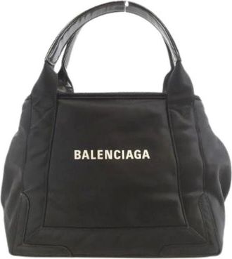 Balenciaga Pre-owned Handbags, female, Black, Size: ONE SIZE Pre-owned Nylon Handbag