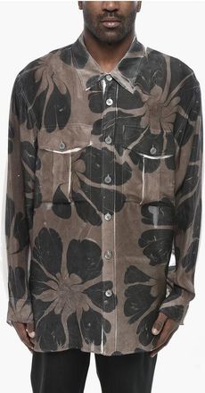 Dries Van Noten Silk Shirt DESSIN Sheer Printed size M