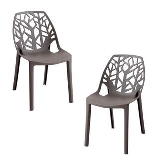 Regalos Miguel Regalos Miguel - Packs Sillas - Pack 2 Sillas Hissar Polipropileno - Gris Oscuro