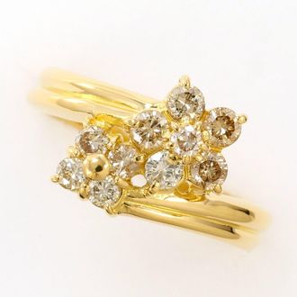 C&A Brown Yellow Gold Yellow Gold (18K) Band Ring (Pre-Owned)