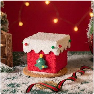 OEM Caja Navide&ntilde;a Suave Con Tapa (roja/blanca), Caja Creativa Para Dulces / Caja Para Fiestas / Caja Para Ocasiones Especiales