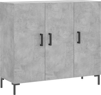 vidaXL Vidaxl - Aparador De Madera De Ingenier&iacute;a Gris Hormig&oacute;n 90x34x80 Cm