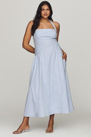 Maeve Poplin Halter Midi Dress