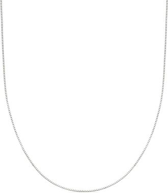 Ross-Simons 0.7mm 14kt White Gold Adjustable Box-Chain Necklace
