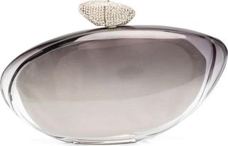 Benedetta Bruzziches Clutch con cristalli - Grigio