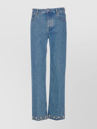 Valentino Garavani straight fit denim jeans with metallic studs