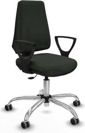 Piqueras y Crespo Piqueras Y Crespo - Elche Cp Bali Negro Brazos Fijos Base Cromada Ruedas Engomadas 65mm