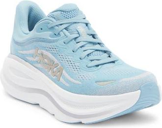 Hoka One One Bondi 9 Running Shoe in Raindrop /Ash Grey at Nordstrom, Size 6.5