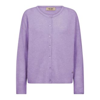 Mos Mosh MMAlmine Knit Cardigan - Knitwear - Mujer - P&uacute;rpura - XS