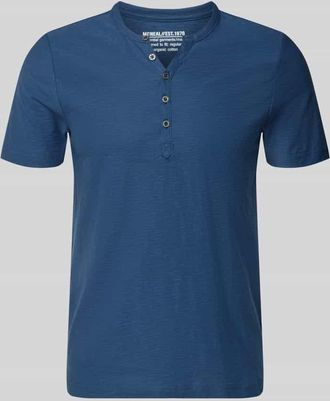 Mc Neal T-Shirt mit V-Ausschnitt und Knopfleiste in Rauchblau, Gr&ouml;&szlig;e XXXL