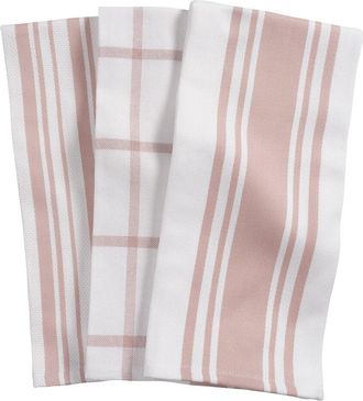 KAF Home Kaf Home Centerband/Basketweave Kitchen Towels Set Of 3