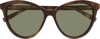 Saint Laurent Sunglasses Sl 456 010 Brown/Green Women