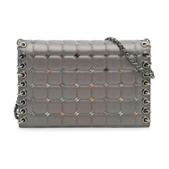 Chanel Pre-owned Leren Schoudertas met Ketting - Dames - Pre-owned - Grijs - Maat: ONE Size Leer