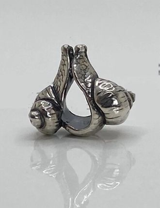 Trollbeads Womens Snails In Love Bead In Silver