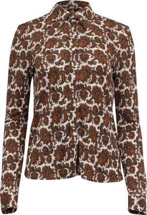 Nili Lotan Nili Lotan Celestine Paisley-Print Blouse in Brown Viscose