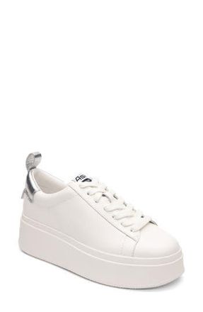 Ash Maya Platform Sneaker in White/Silver at Nordstrom Rack, Size 11Us / 41Eu