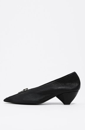 Bimba & Lola Leather mid-heel pump in Black at Nordstrom, Size 40