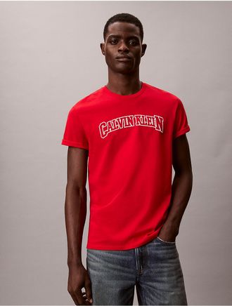 Calvin Klein Jeans Calvin Klein Mens Varsity Logo Graphic Classic T-Shirt - Red - 2XL