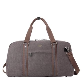 Troop London TRP0389 Classic Canvas Travel Duffel Bag, Large Holdall Charcoal