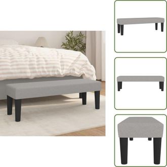 vidaXL The Living Store Panca Grigio Chiaro 100x30x30 cm in Tessuto - Panca in tessuto