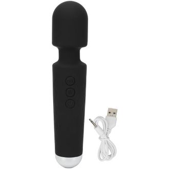OEM Mini Masajeador Vibratorio Port&aacute;til, Recargable Por Usb, 20 Modos, 8 Velocidades, Potente Alivio Del Dolor, Compacto, Color Negro