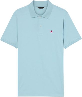 Brooks Brothers Katoen Piqu&eacute; Polo - Heren - Polos - Blauw - S - Katoen - Tops
