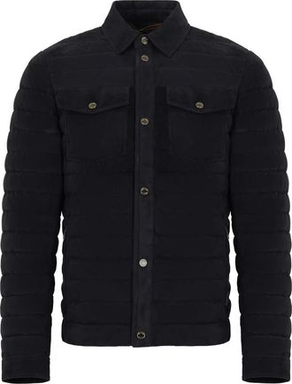 Moorer Leren Jas - Heren - Gewatteerde jassen - Blauw - M - Jassen