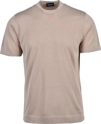 Drumohr Cotton Crewneck Top - Beige