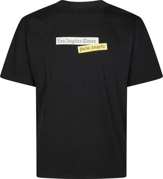 Palm Angels Plain White Crew Neck T-Shirt