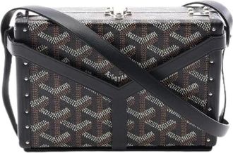 Goyard Pre-owned Minodi&egrave;re Borsa a Spalla in Tela Rivestita in PVC e Pelle - - Pre-owned - Donna - Nero - ONE SIZE