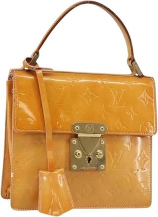Louis Vuitton Pre-owned Vintage Mini Bag - Dames - Vintage Mini Tas - Geel - ONE Size - Leer - Vintage