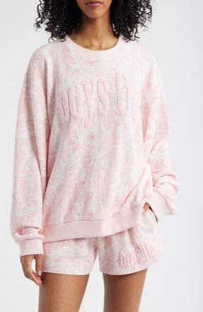 Boys Lie Kara Waffle Stitch Sweatshirt in Pink at Nordstrom, Size X-Small