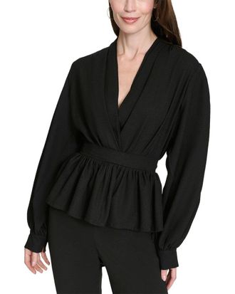 Halston Heritage Tie Waist Blouse