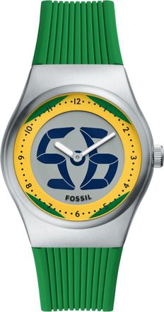 Fossil Mens World Flags Big Tic 40mm Brazil Watch