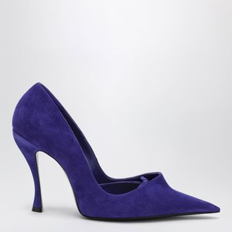 Balenciaga D&eacute;collet&eacute; Bloom viola in suede