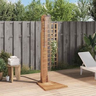 vidaXL Ducha De Jard&iacute;n Madera Maciza De Teca 70x75x204 Cm Vidaxl