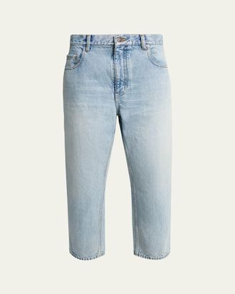 Balenciaga Organic Cotton Vintage Straight-Leg Crop Jeans