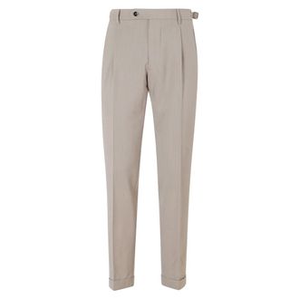 Berwich Broeken, Heren, Beige, M, Wol, Retro Broeken
