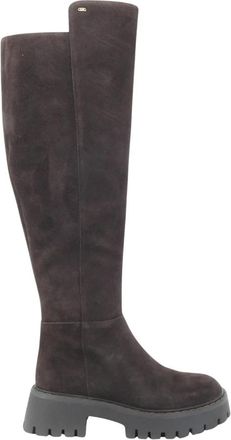 Michael Kors Asher High Boot - Dames - Hoge Laarzen - Bruin - 40 1/2 EU - Leer - Schoenen
