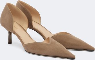 Victoria Beckham Victoria Angle DOrsay suede pumps
