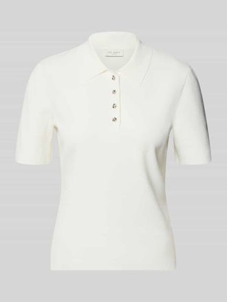 Ted Baker T-Shirt aus Viskose-Mix mit Polokragen Modell ELBETH in Sand, Gr&ouml;&szlig;e 34