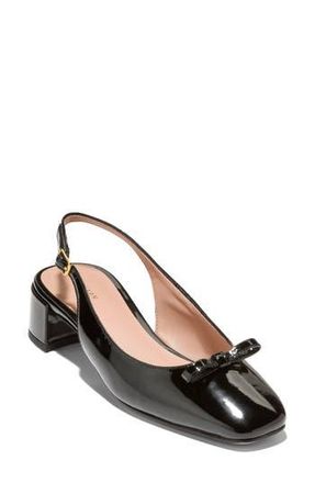 Cole Haan Patsy Bow Slingback Pump in Black Patent Leather at Nordstrom Rack, Size 7.5