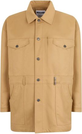 Moschino Katoenen Jas - Heren - Zomerjassen - Beige - L - Katoen - Jassen