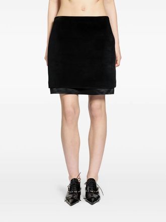 Jil Sander layered mini skirt - Black