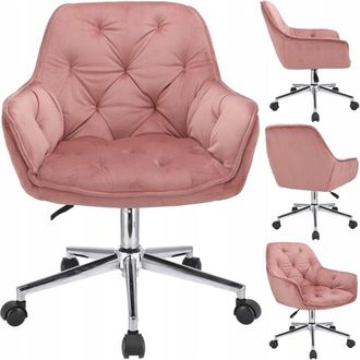 OEM Sill&oacute;n Largo Rosa Sobre Pie Plateado