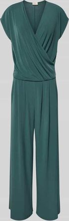 robe l&eacute;g&egrave;re Jumpsuit in Wickel-Optik mit V-Ausschnitt in Gruen, Gr&ouml;&szlig;e 34