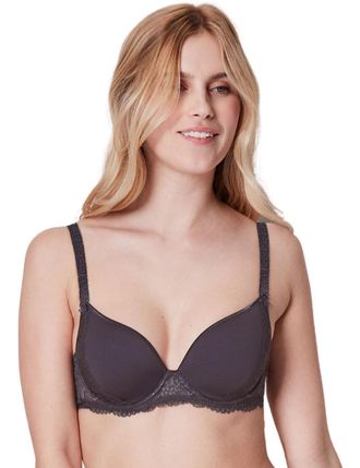 Simone P&eacute;r&egrave;le Womens 12H315 Promesse 3D Spacer T-shirt Bra - Grey - Size 32F