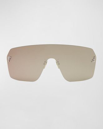Fendi Men & apos;s Fendi First Metal Shield Sunglasses